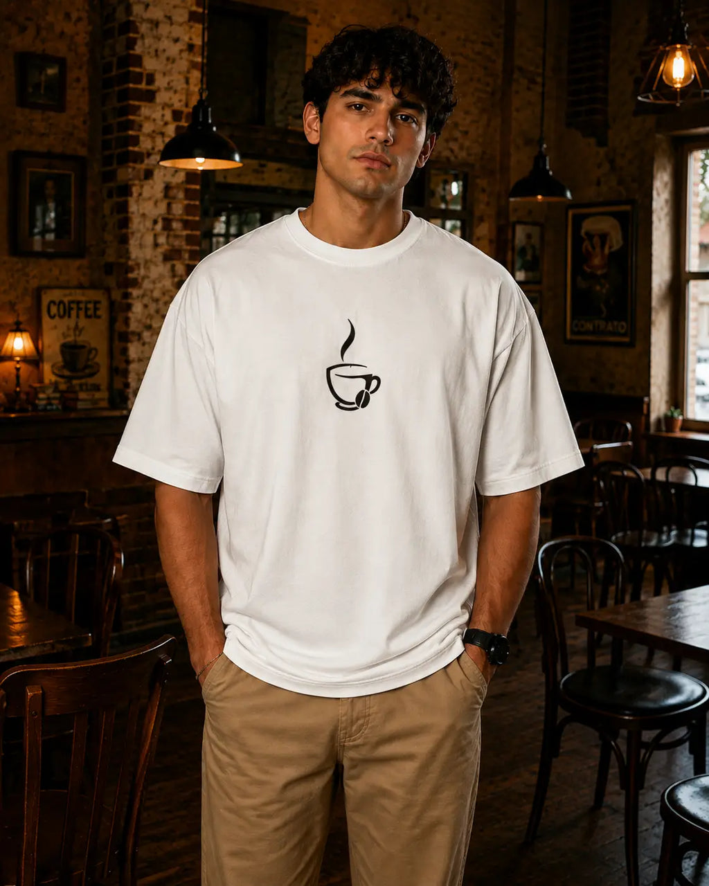 Black Coffee Drop Shoulder T-Shirt | 3rd Generation