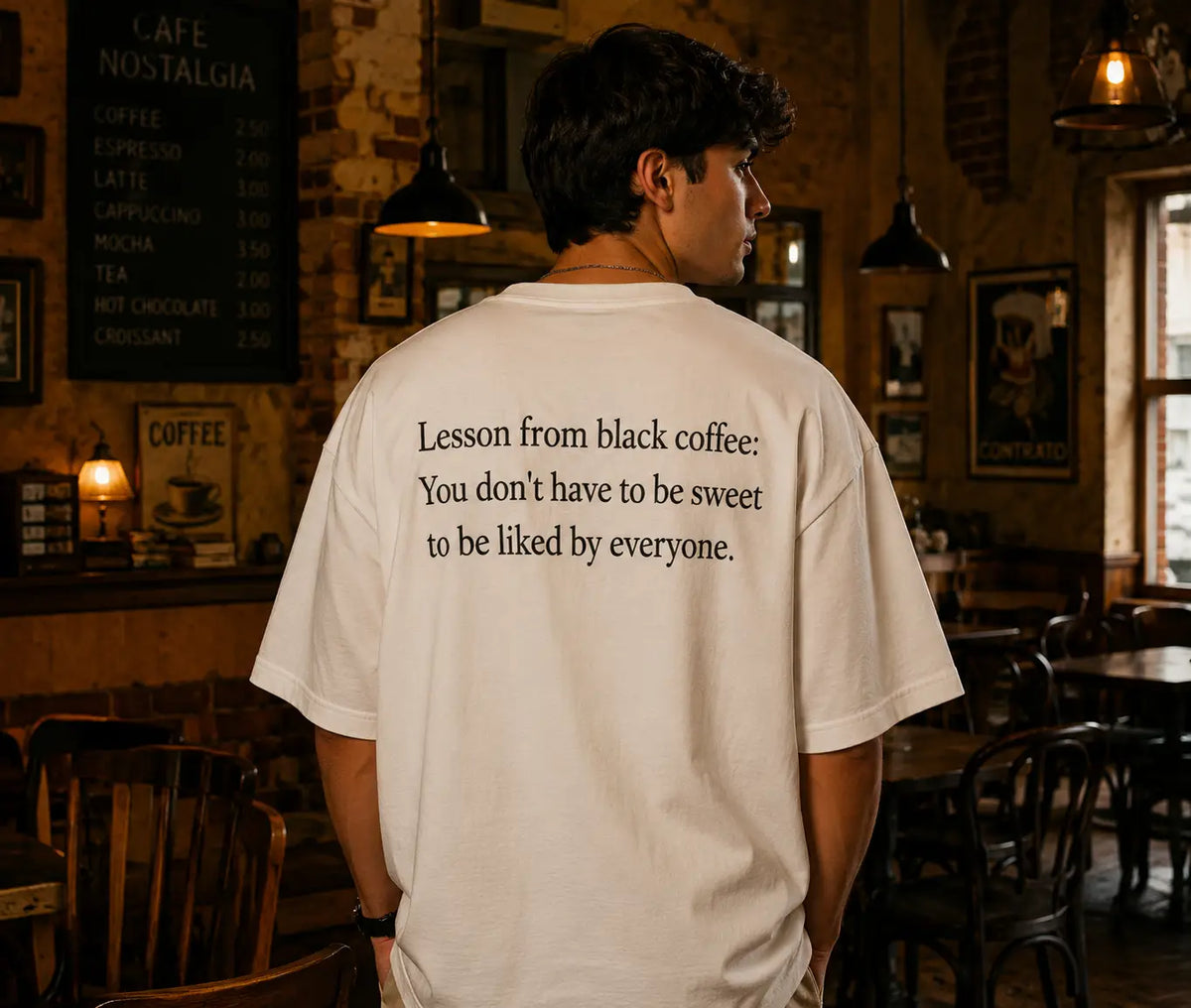 Black Coffee Drop Shoulder T-Shirt | 3rd Generation