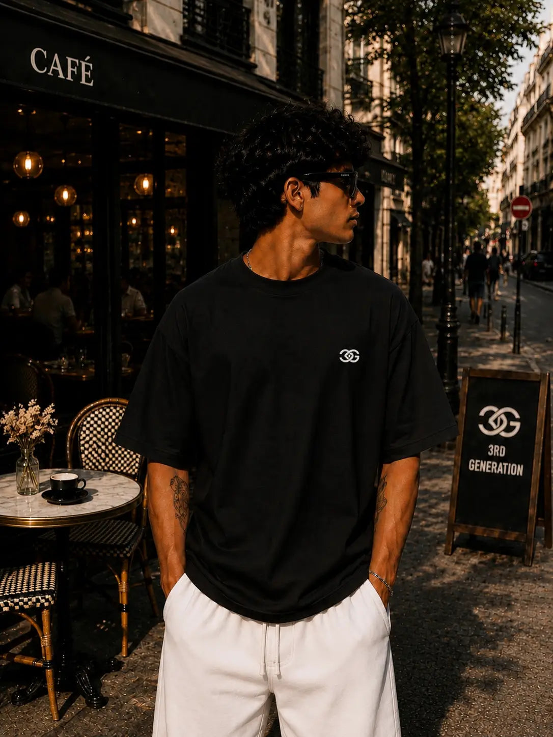 Hindi Typography Drop Shoulder T-Shirt | 3rd Generation