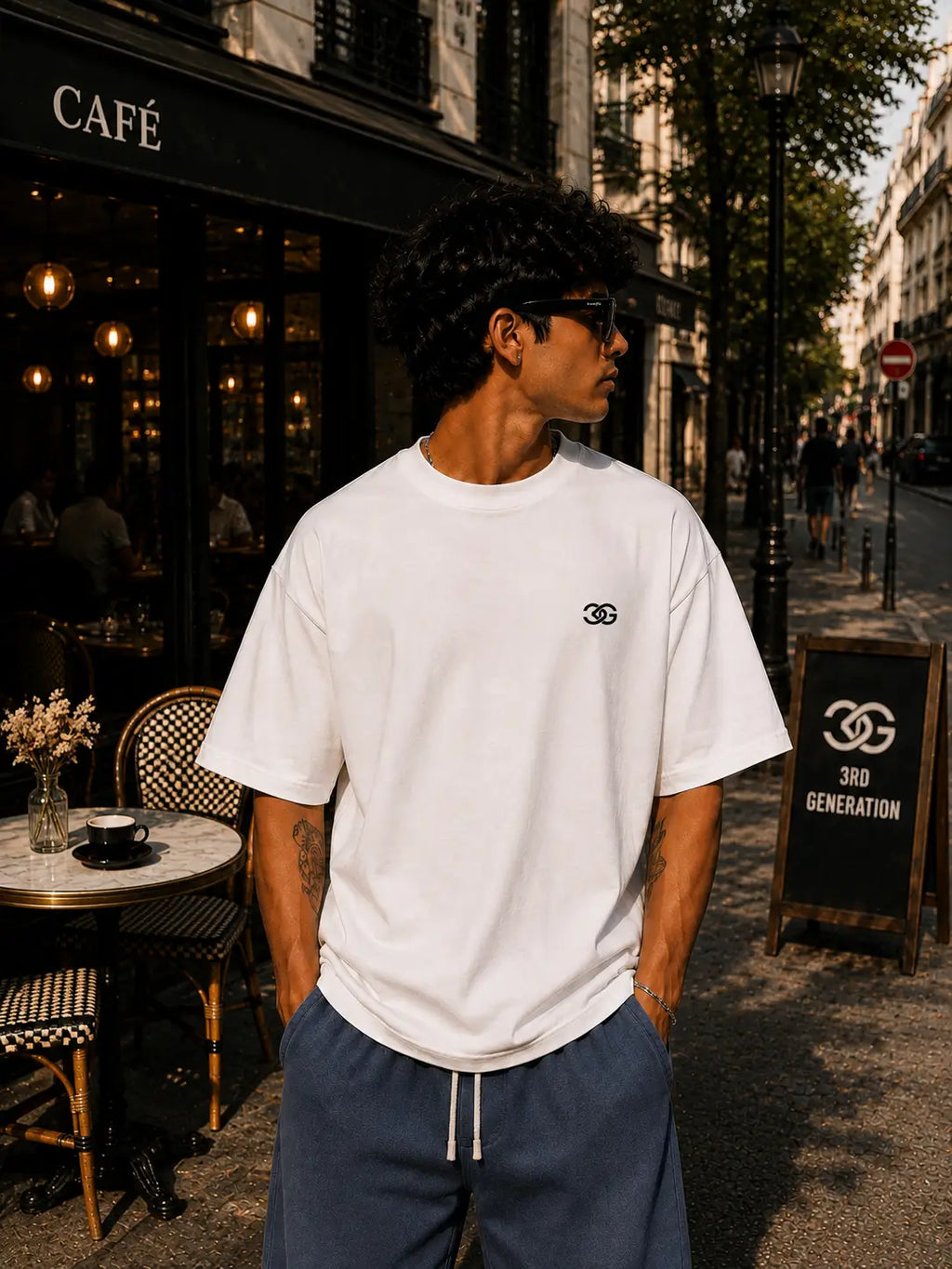 Hindi Typography Drop Shoulder T-Shirt | 3rd Generation