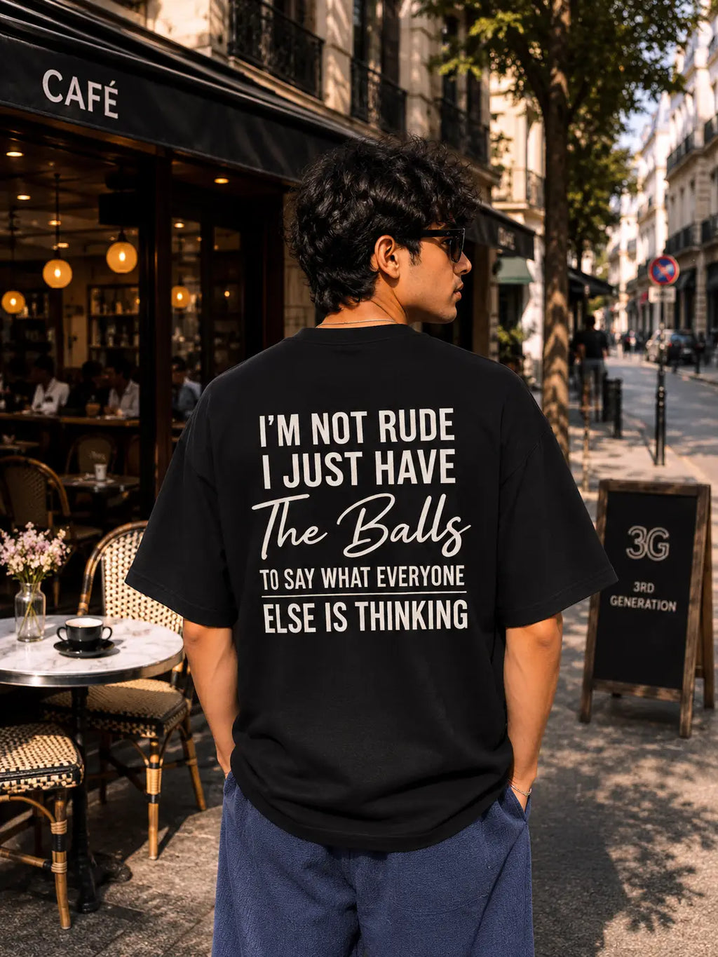 I’m Not Rude Drop Shoulder T-Shirt | 3rd Generation